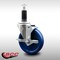 Service Caster 5'' SS Solid Poly Swivel 1-1/8'' Expanding Stem Caster with Brake SCC-SSEX20S514-SPUS-TLB-118 - alternate 4